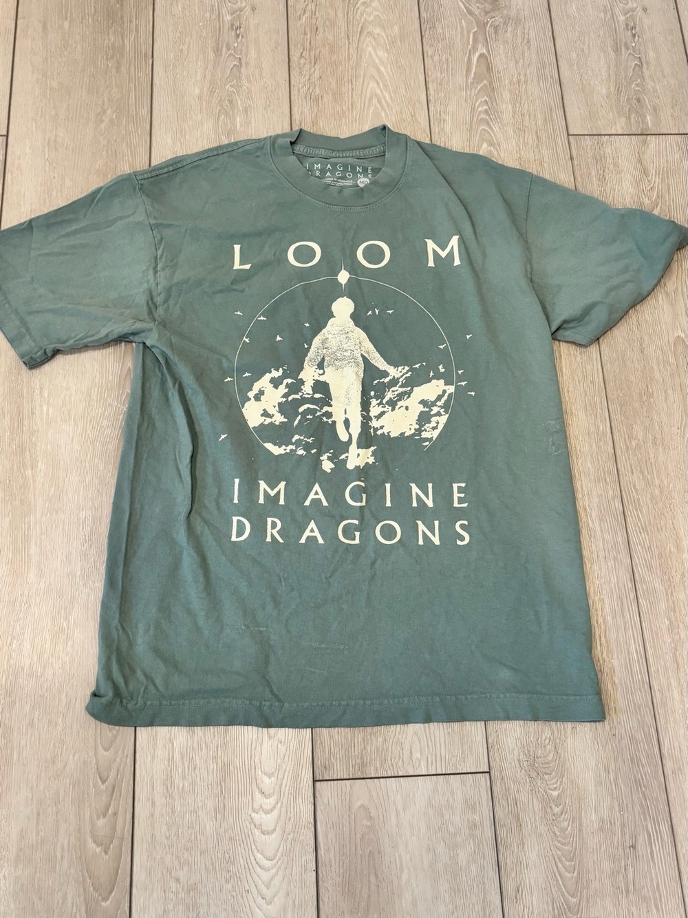 Imagine Dragons Mens Shirt Sz Medium Green Loom Concert Tee 2024 World Tour Fan